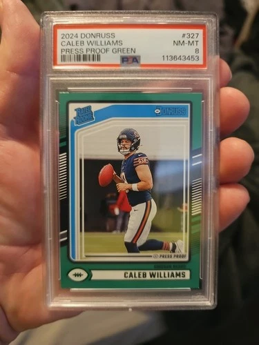 Caleb Williams Green Press Proof Rated Rookie Psa 8