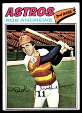 Rob Andrews 1977 Topps #209 Houston Astros MLB READ FREE SHIPPING AutographDen