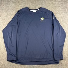 Peter Millar Cradle Performance Crewneck Pullover Golf Sweater Men 2XL Club Blue