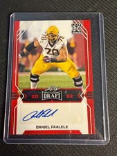 2022 Leaf Draft Autographed Red Daniel Faalele #BA-DF1