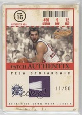 2004-05 Fleer Authentix Jersey Numbered to 50 11/50 Peja Stojakovic Patch 8we