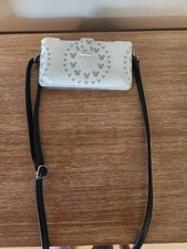 Disney Parks White and Grey Crossbody Bag/Wallet/Purse Mickey Mouse logos