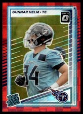2025 Donruss Optic Preview Red Pandora Gunnar Helm Rookie Tennessee Titans #371
