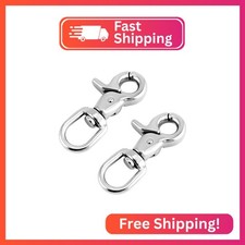 QWORK Swivel Trigger Snap Hook, 2 Pack 2.56" Stainless Steel 316 Swivel Trigger