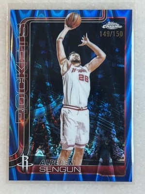 2025-26 Topps Chrome update- Alperen Sengun #38 Blue Wave Refractor /150 Rockets