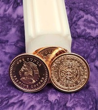 Copper Round 1 Oz Aztec Calender .999 Fine Avdp Copper Golden State Mint