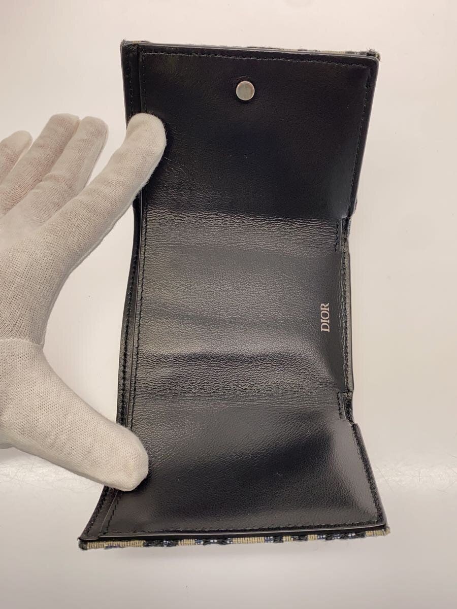 Christian Dior Fold Wallet Oblique Jacquard Trotter Trifold Canvas Used image 4