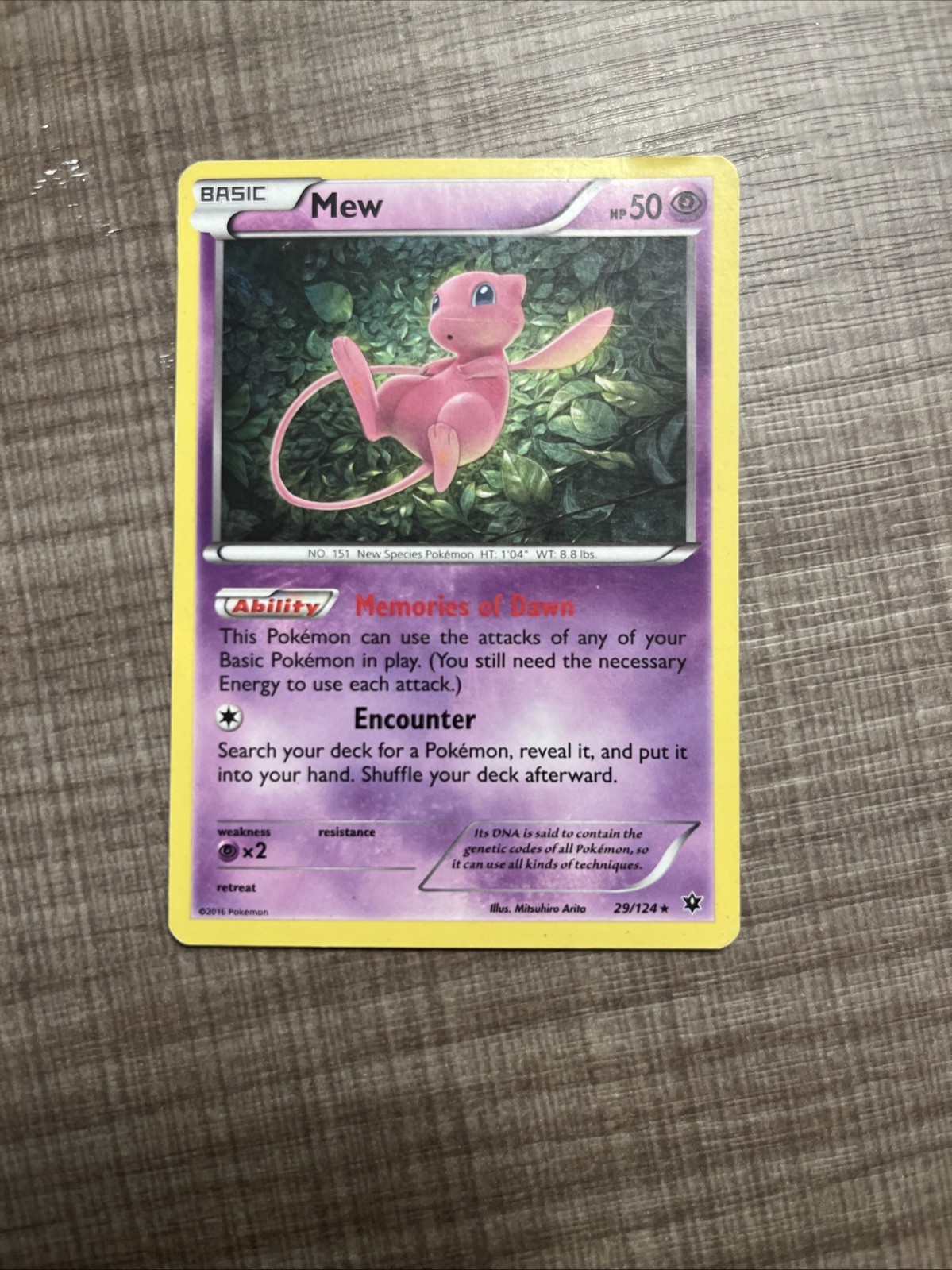 Pokémon TCG Fates Collide Holo Rare Mew 29/124