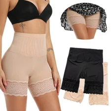 Women High Waist Body Shaper Booty Push Up Butt Lifter Belly Control Lace Shorts