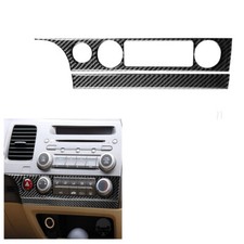 2pcs For Honda Civic 8th 2006-2011 Carbon Fiber Climate Control Cover Trim