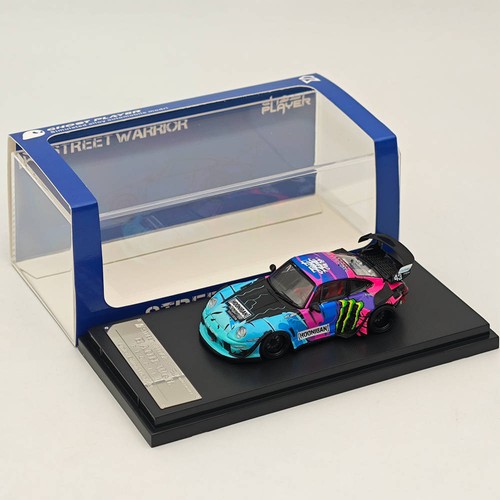 1/64 STREET WARRIOR Porsche 993 RWB Monster Energy painting Hoonigan Diecast Car - Picture 7 of 7