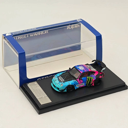 1/64 STREET WARRIOR Porsche 993 RWB Monster Energy painting Hoonigan Diecast Car - Picture 7 of 7