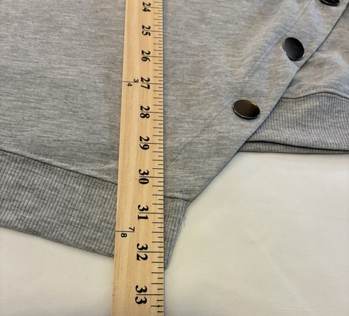 The Sweatshirt Project Cute Pullover Womens 3X Heather Gray Side Buttons LS - Picture 7 of 8