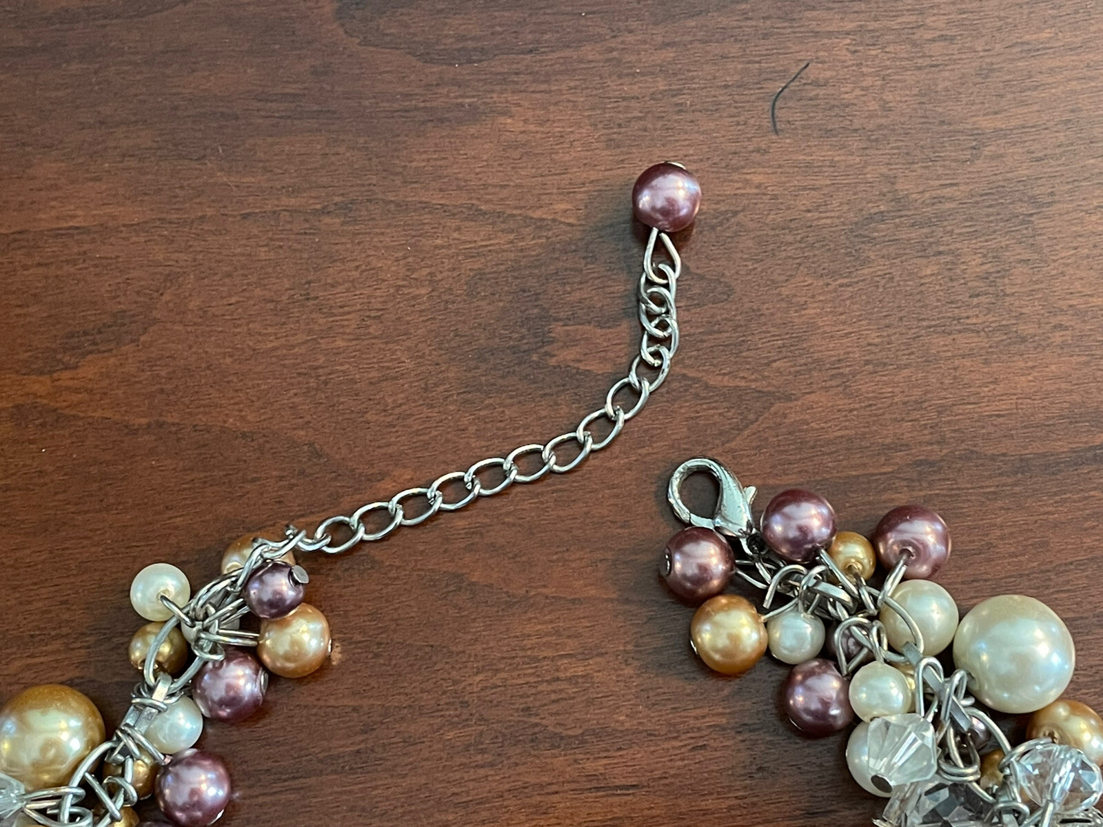 Beaded Statement Necklace, multi-colored hues of … - image 4