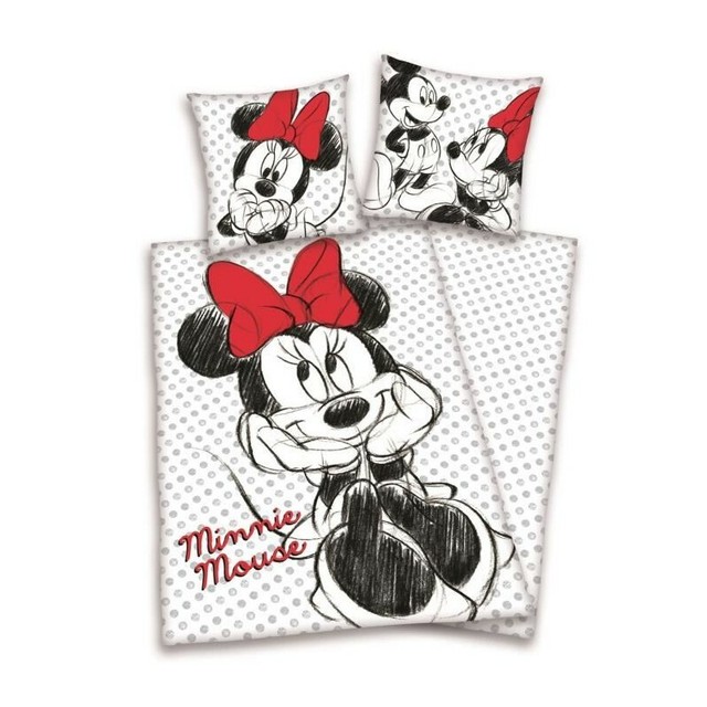 Parure De Lit Housse De Couette Minnie Blanc Et Noir Disney 1 Personne Coton Achetez Sur Ebay