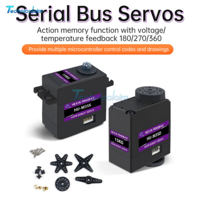 DC5-8.4V Robot DIY Servo 15kg Serial Bus Servo Metal Gear Single-axis/ Dual-axis