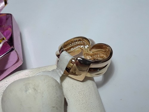 Estate 7.2mm Cultured Pearl & Diamond 8.9gram Offset 14Kt Y/Rose/Gold Ring#10485 - Picture 5 of 6