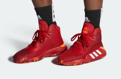Adidas EE3898 Pro Bounce 2019 Men's Mid Top Red Basketball Comfort Shoes 