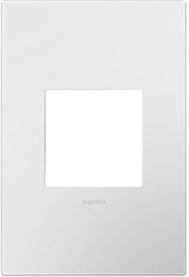 Gloss White on White Backplate, 1-Gang Wall Plate | 10 Pack | AWP1G2WHW10-10PK