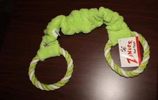 Zanies Dog Puppy Green Rope Bungee Tug Toy