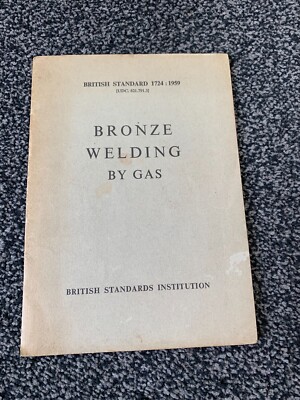 Bronze Welding  By Gas  Price 6/- net Vintage PB 1959