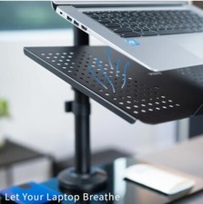 Vivo NEW Laptop Desk Stand w/Glass Base, Fits 17" Laptops, Free Standing