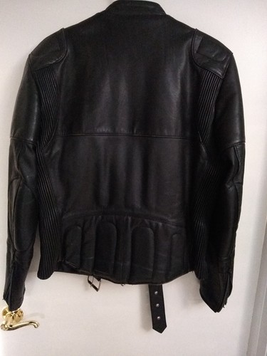Steinmark Leather Motorcycle Jacket Vintage VTG Men's size 40 Padded - Picture 4 of 8