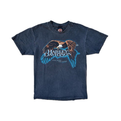 90’s Harley-Davidson Glowing Eagle “One With The Wind” T-shirt Size Medium