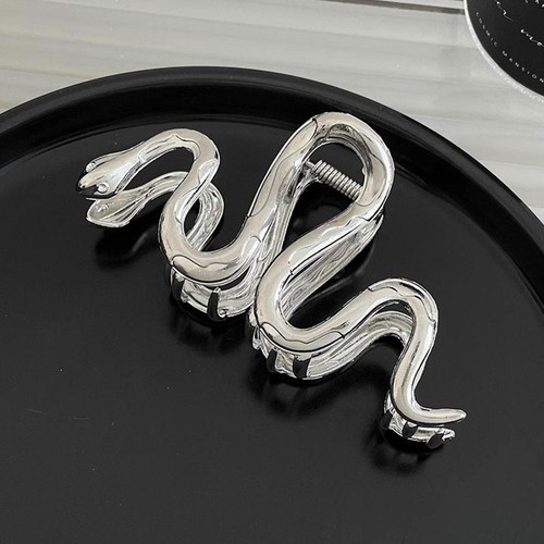1x Metal Snake Hair Clip Claw Hair Accessory Snake Shape Shark Clip Fashion - Picture 8 of 11