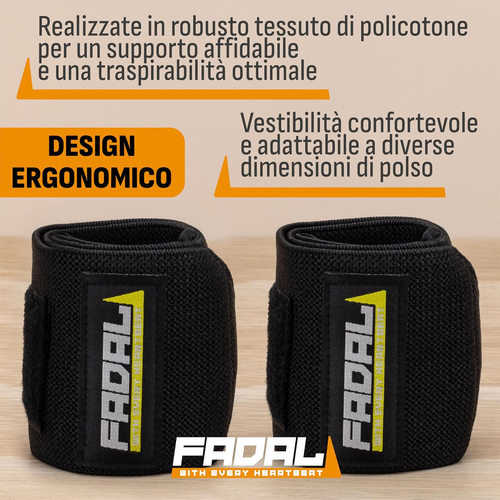 Polsini Palestra Uomo Professionali Crossfit - Supporto Polsi per Bodybuilding C - Foto 6 di 12