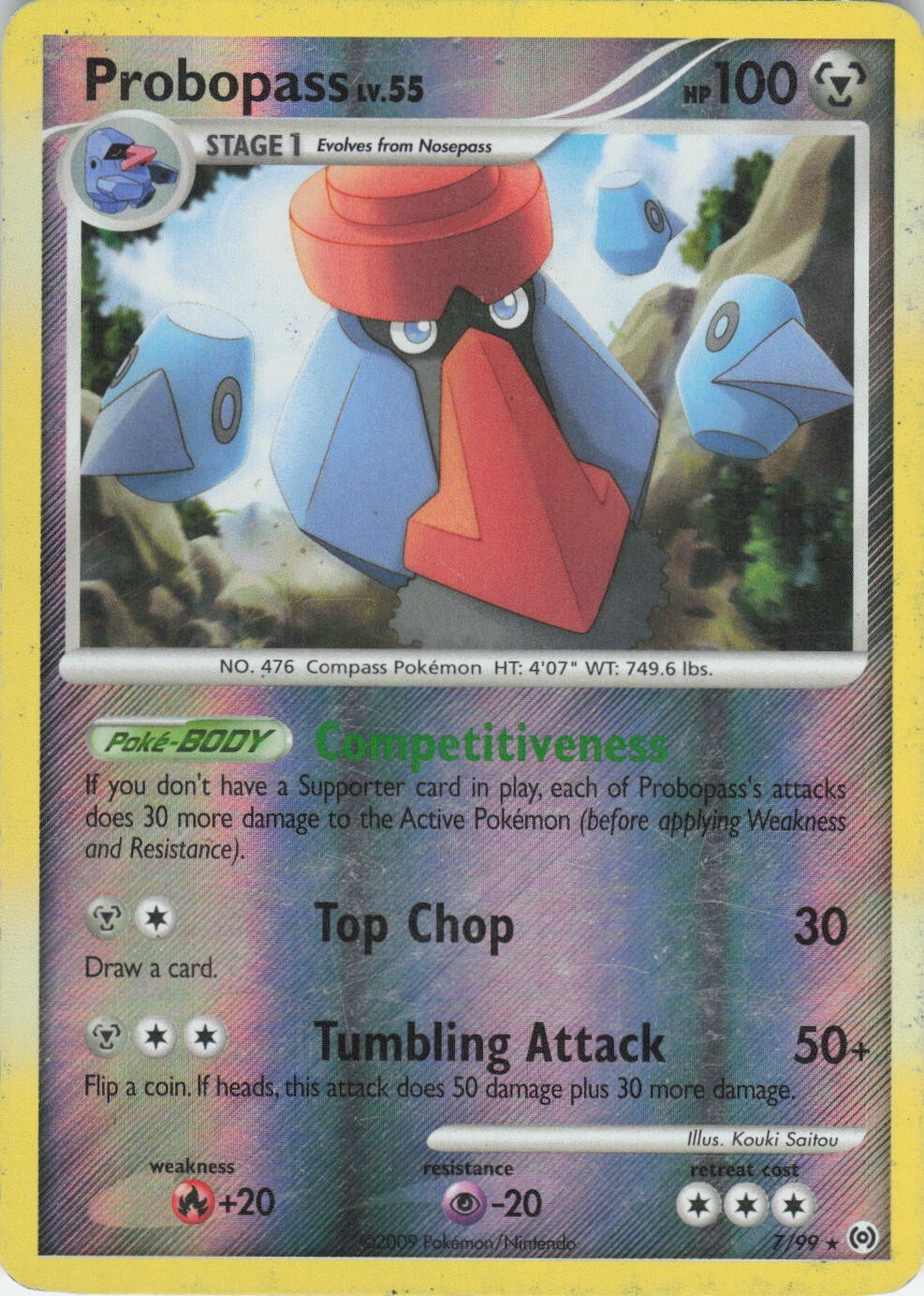 Probopass 7/99 Holo Rare Reverse Holo Platinum Arceus Pokemon Card 2009