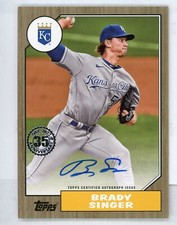 Brady Singer 2022 Topps Series 2 Auto Serial #d 18/50 1987 Style Royals
