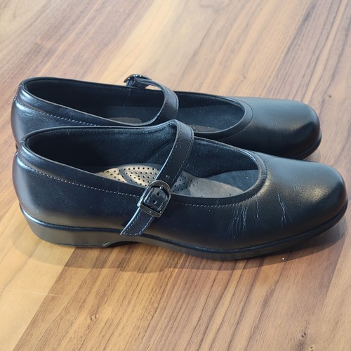 SAS Maria Mary Jane Tripad Comfort Foot Bed Shoes Black Leather Size 9.5 N EUC - Picture 4 of 7