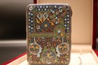Imperial Russian cloisonne Enameled 84 Silver Cigarette Case Ivan Khlebnikovn