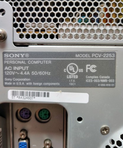 PC Sony VAIO PCV-2253 para juegos retro Pentium 4 (Windows XP) - Imagen 2 de 8