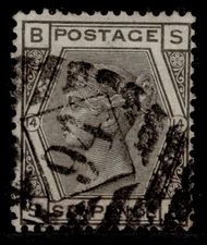 GB QV SG146, 6d DEEP grey, USED. Cat £120. PLATE 14 SB