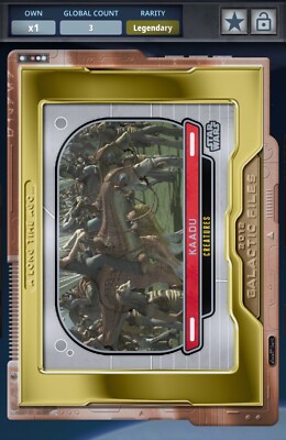 Star Wars Card Trader DIGITAL Galactic Files KAADU Bronze Gilded 3cc Legendary