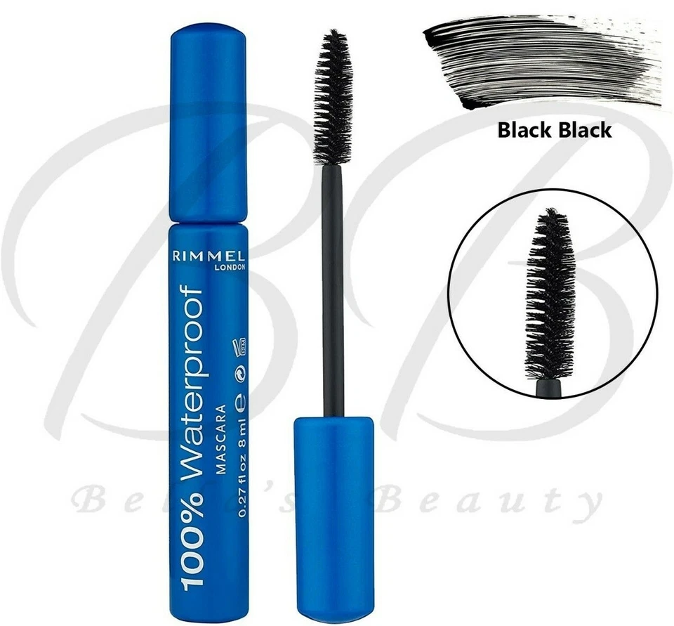 Rímel Rimmel London 100 % impermeable a prueba de manchas larga duración 8 ml *NEGRO NEGRO*