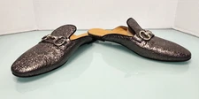Stefano Gamba metallic mules flat shoes Italy New Sz 41 US 10-11
