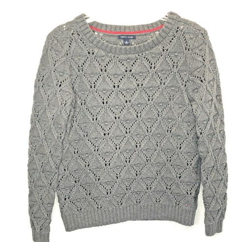 Tommy Hilfiger Sweater Womens M Gray 