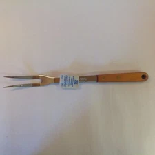 Vintage Robinson Knife Co Robinwood Handle Stainless Steel Kitchen Meat Fork