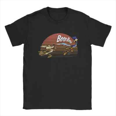 Road Looney T Shirt Tunes Runner Men Pure Cotton Fun T-Shirts Round Neck Wile E.