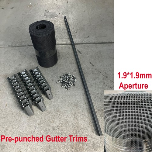 10 meters Aluminium Gutter Guard Mesh KIT 1.9mm Hole Ember Guard For Metal Roof - Picture 7 of 11