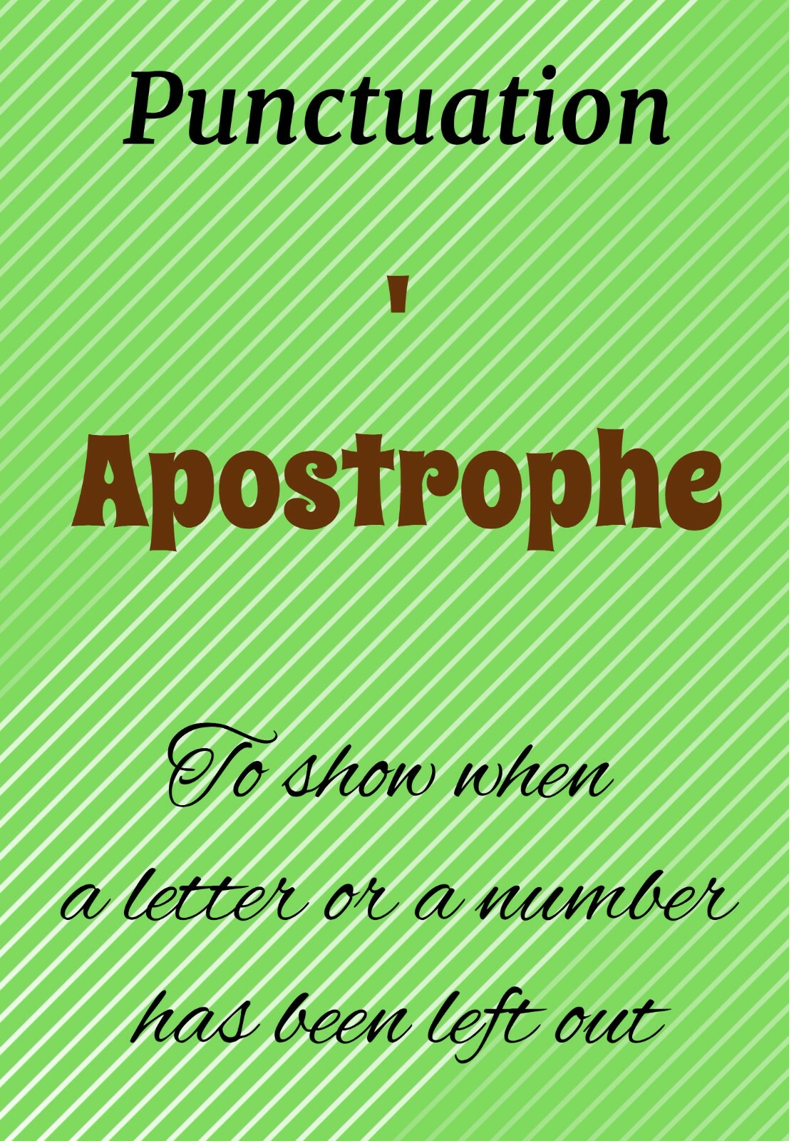 Punctuation Laminate Flash Cards English Grammar School Home Learning