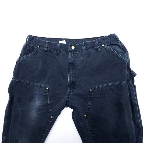Vintage Carhartt Double Knee B01 BLK Carpenter Pants Mens 44 (40 x 30") Dungaree - Picture 4 of 12