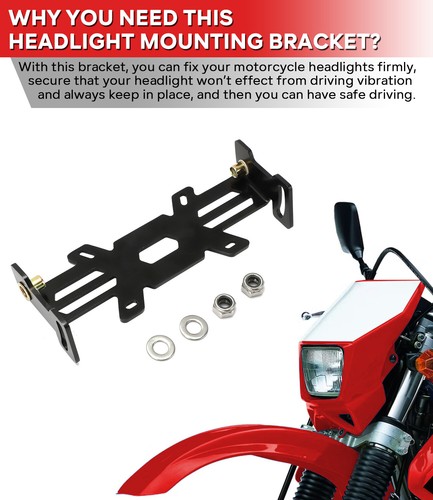 LED Headlight Mounting Bracket Kit For Suzuki DR-650 DRZ400 With 4X6 Headlight - Picture 3 of 15