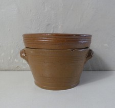 ancien saloir en grès pot à graisse conserves vintage .