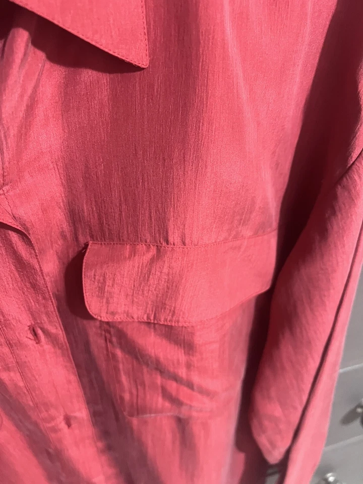 Blusa de seda para mujer Jonathan Martin Studio vintage años 90 color ladrillo M Foto 2 de 3