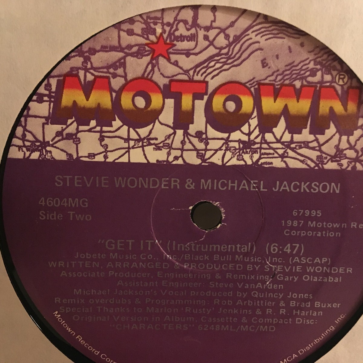 スティービー・ワンダー＆マイケル・ジャクソン Get It 12インチ STEVIE WONDER & MICHAEL JACKSON 12