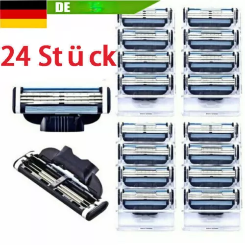24 Stück Rasierklingen Für Gillette Mach 3 Edelstahl Klingen Ohne-OVP - Bild 7 von 11